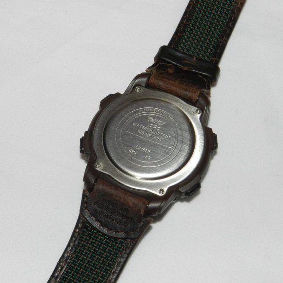 Timex Expedition Digital Watch Men Silver Tone Compass Indiglo 100M New Battery - Picture 8 of 11
